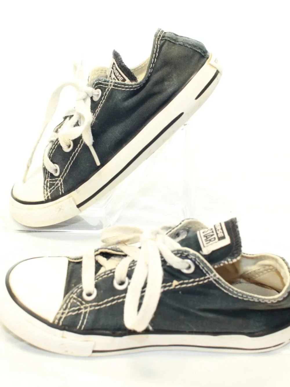 Converse Chuck Taylor All Star Infant Size 10 Black Low Top Sneakers - 7J235